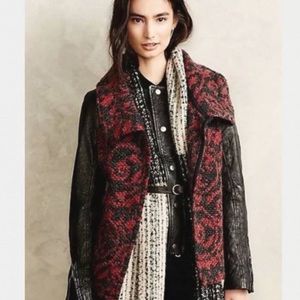 NWT Anthropologie Dolan Left Coast Black & Red Vest Size M